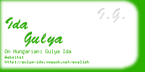 ida gulya business card